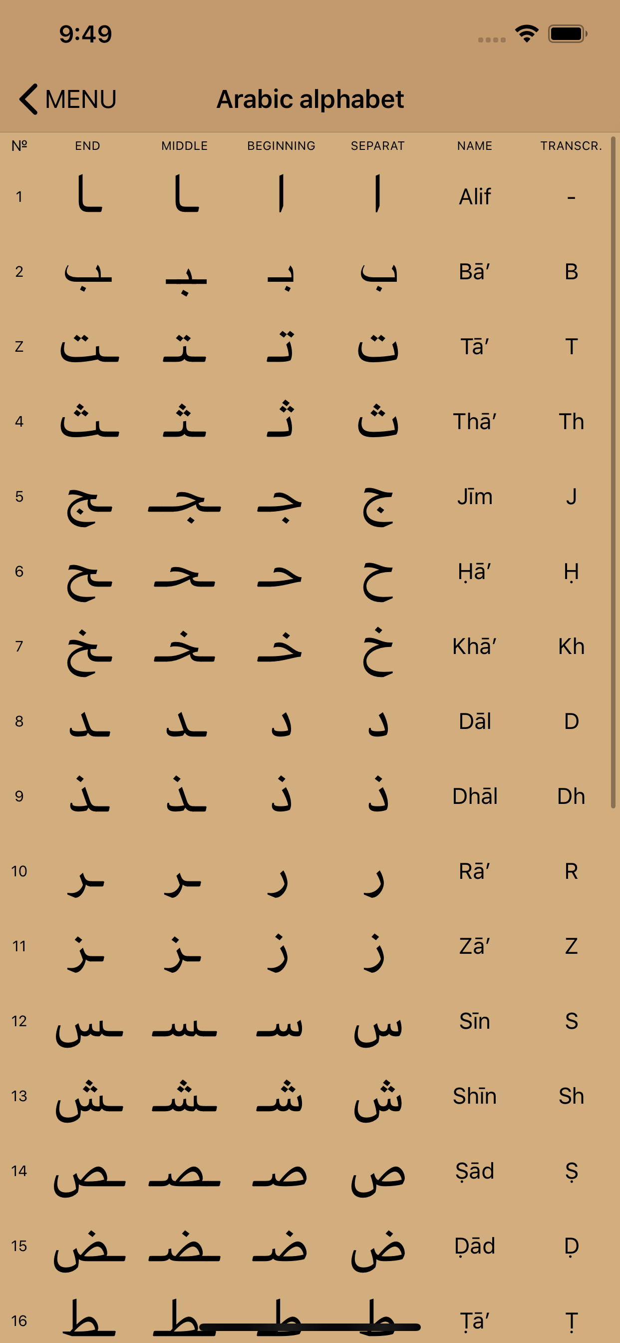 Arabic alphabet learn letters screenshot 4