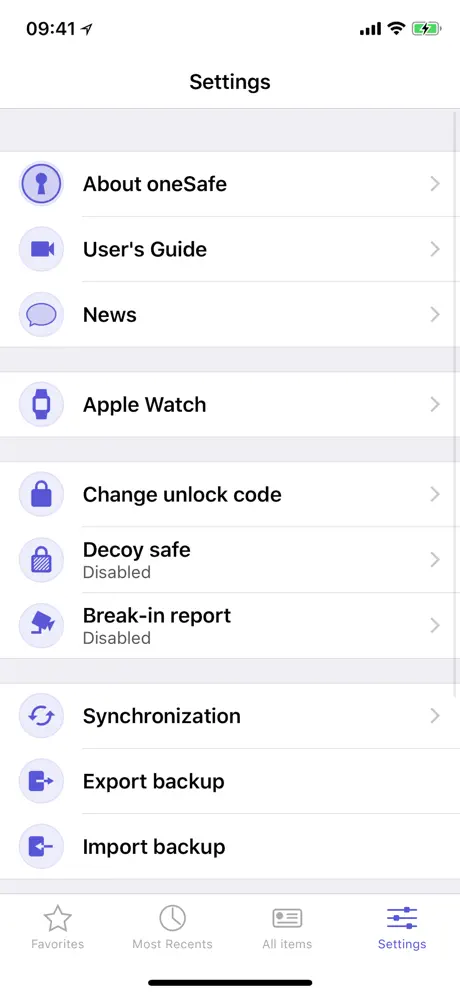oneSafe+ password manager