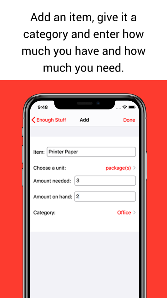 #2. Enough Stuff (iOS) 由: Forrest Anderson