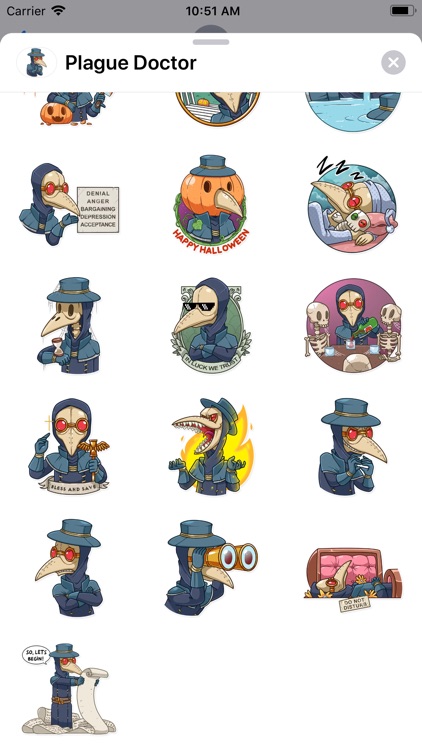 Plague Doctor Sticker Pack