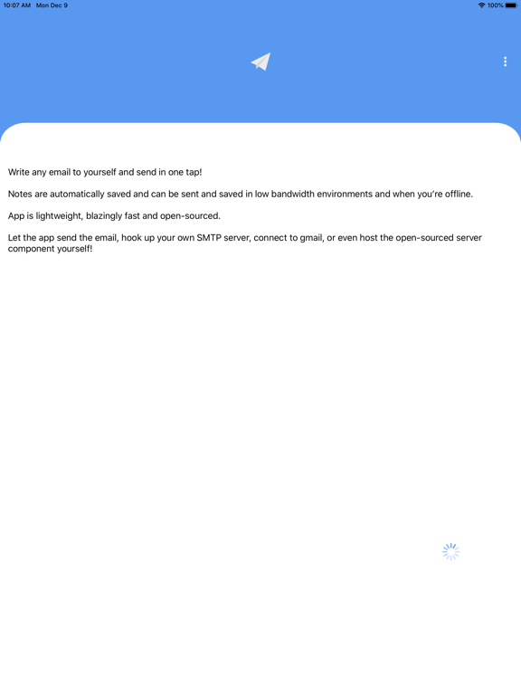 Paper Plane Email iPad screenshot 1 - Productivity app
