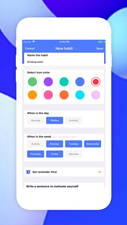 Daily punching-Tracking habits