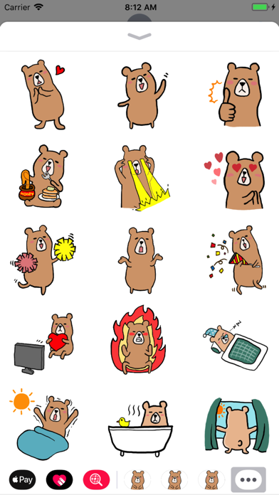 くまさんのステッカー kumasan sticker iPhone screenshot 1 - Stickers app