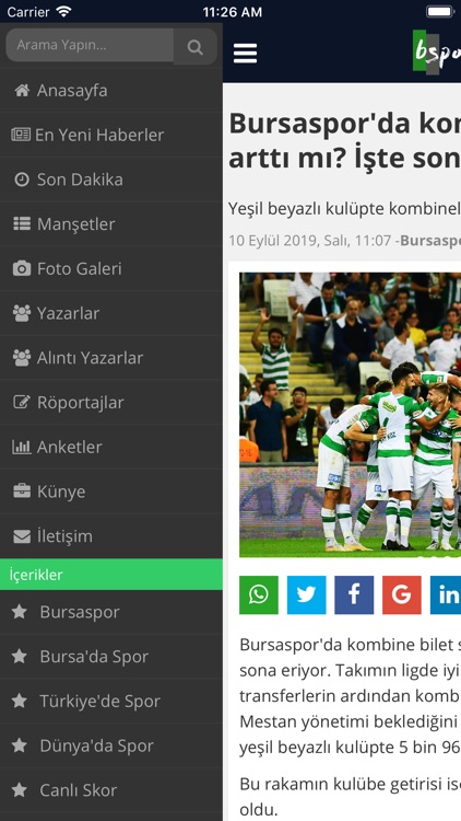 bspor - Bursa'dan Spor screenshot-3