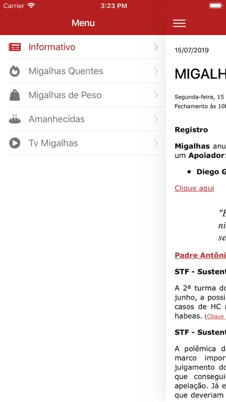 Migalhas screenshot 2 of 4