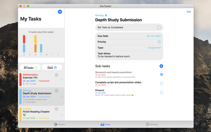 EduTasker screenshot 2