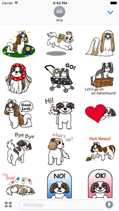 Screenshot #1 pour Sweet Shih Tzu Dog Sticker