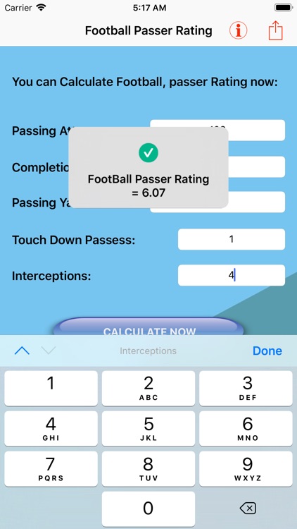 Football Passer Rating