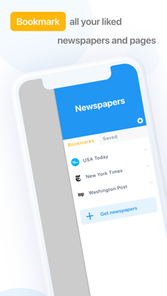 Newspaper bookmarks: feed news screenshot 1