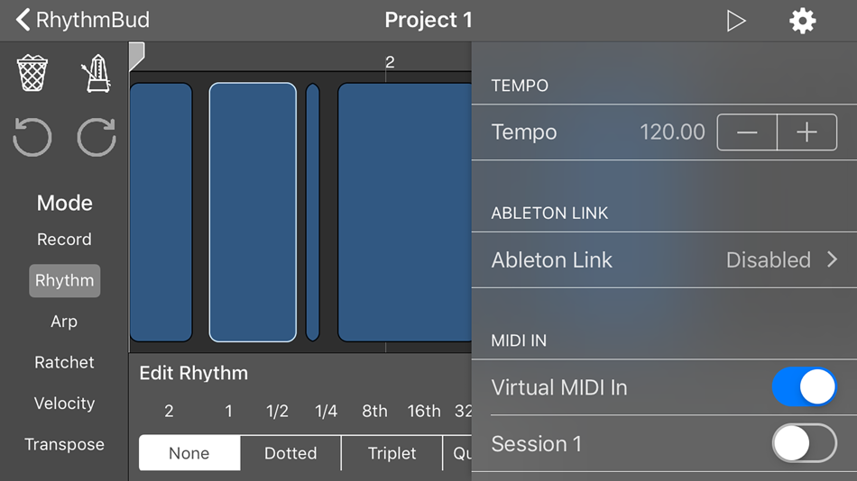 #5. RhythmBud - AUv3 MIDI FX (iOS) By: Cem Olcay