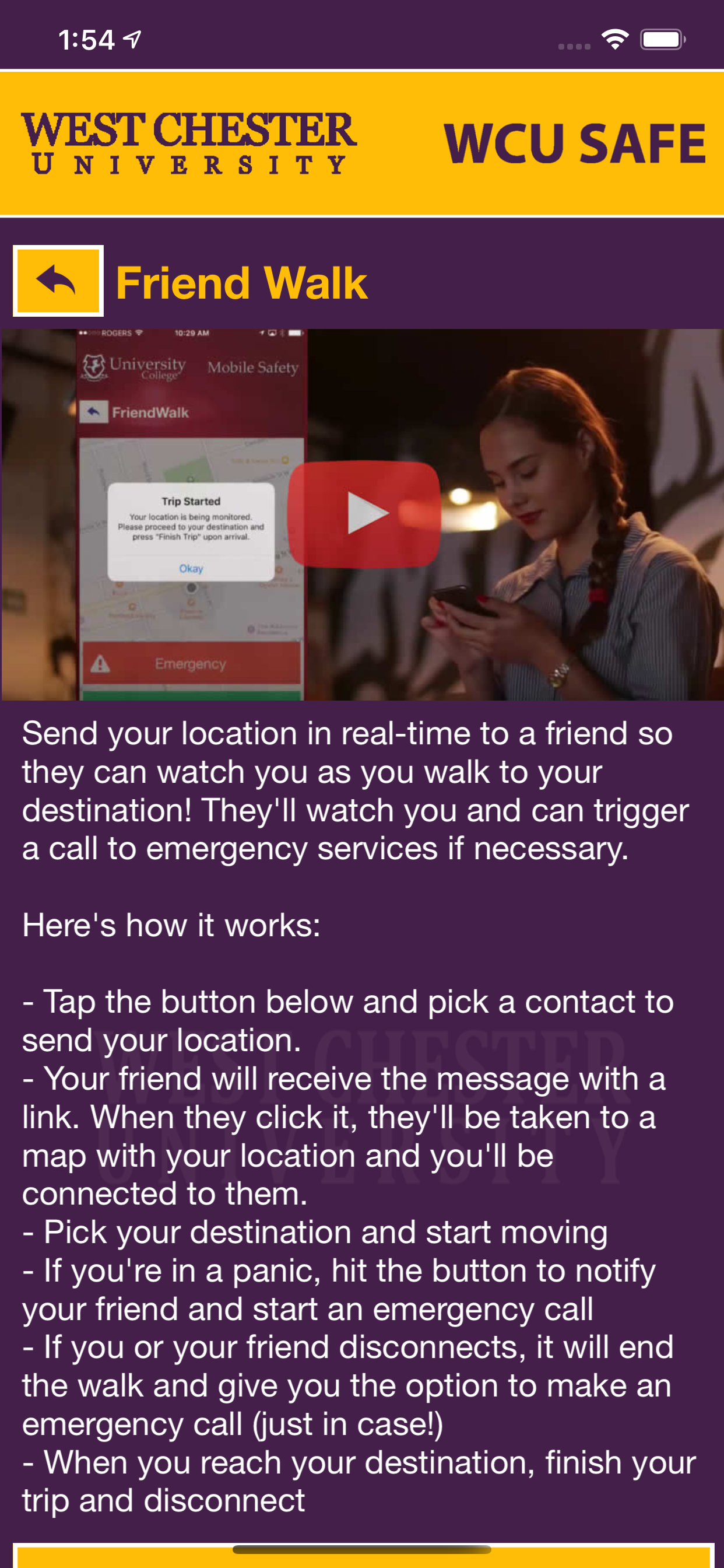 WCU SAFE screenshot 5