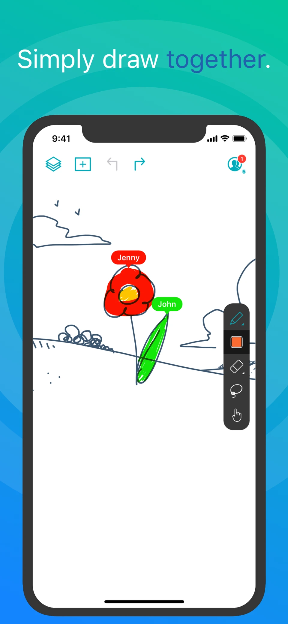 Inko › Whiteboard: Draw+Pencil screenshot