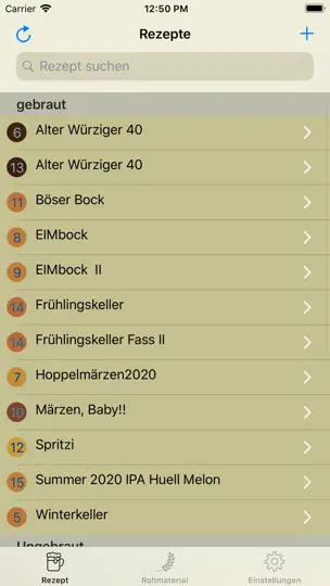 Screenshot von Brauhelfer 2 auf dem iPhone 1