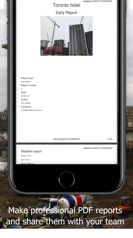 iNeo Pro Field Daily Reports