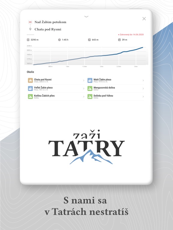 Zaži Tatry iPad screenshot 6 - Travel app