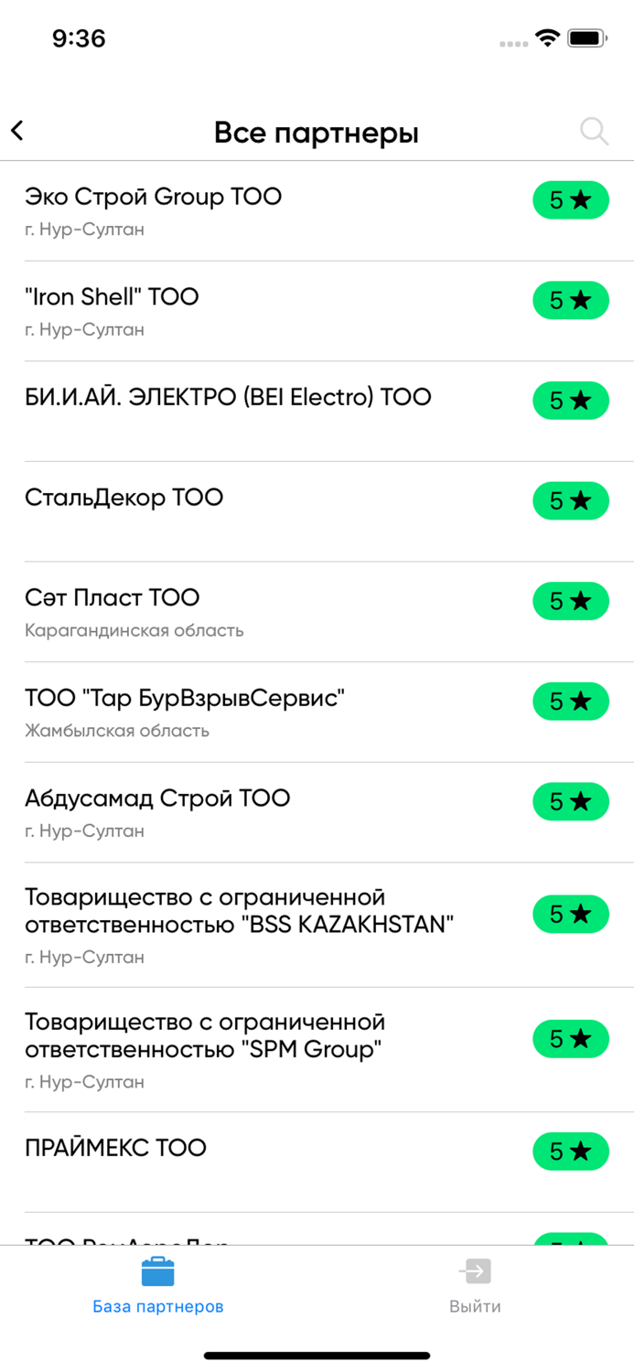 База партнеров