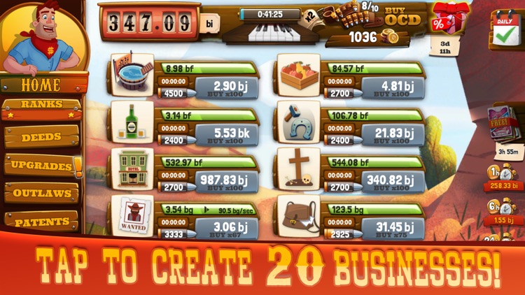 Wild West: Idle Tycoon Clicker