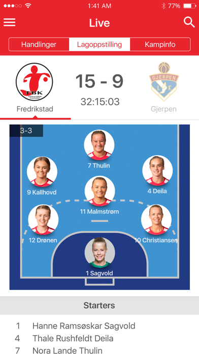 Fredrikstad Håndball Screenshot