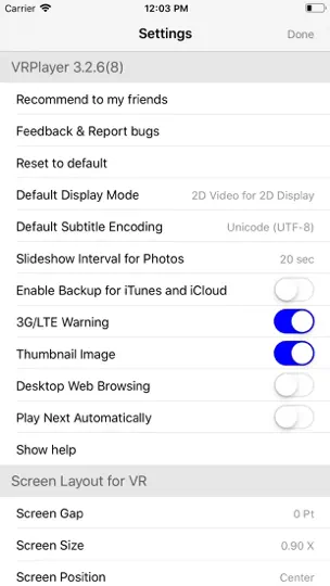 Скриншот VRPlayer : 2D 3D 360° Video на iPhone 7