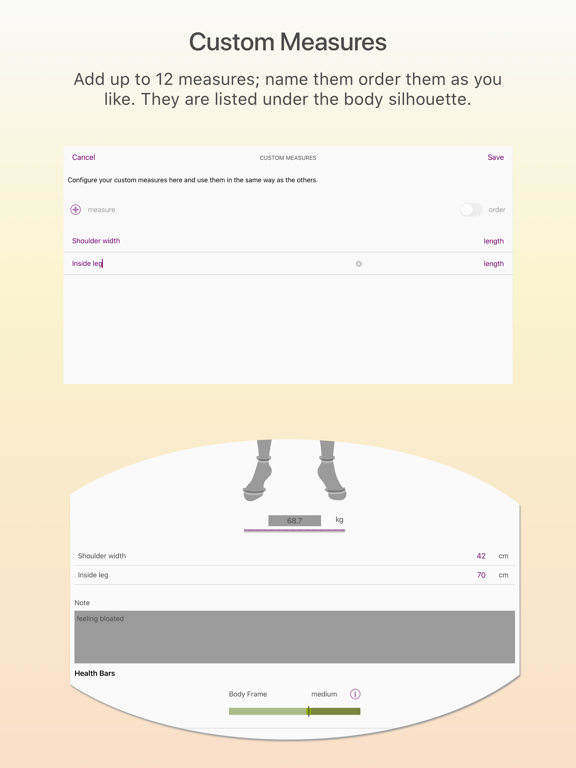 Remeasure Body iPad screenshot 10 - Health & Fitness app