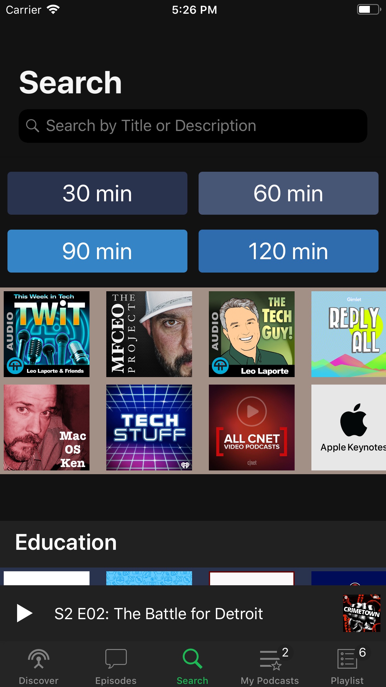 Screenshot do app Pods - Podcast Player