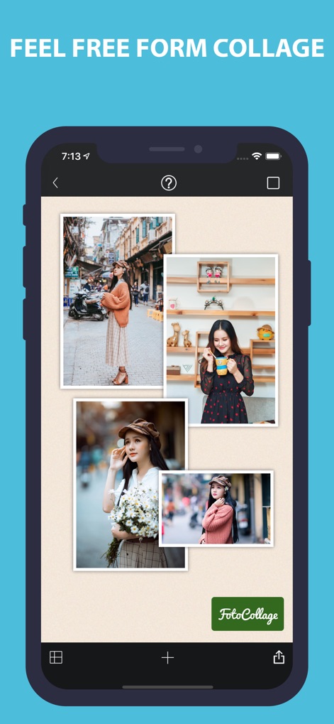 Foto Collage - Photo Editor - foto-collage-freestyle-editor-interface