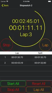 synchronized stopwatch iPhone Captures Décran 2