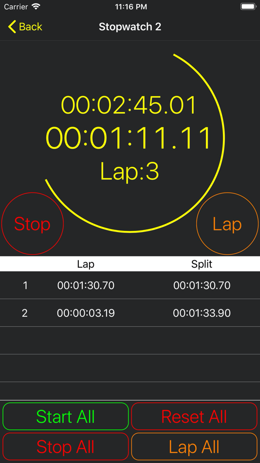 #2. Synchronized Stopwatch (iOS) 由: Hiroki Kawakami