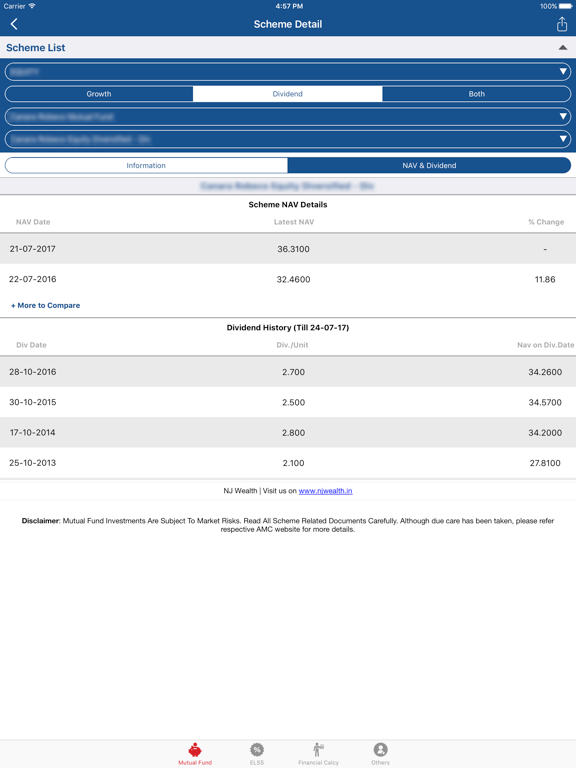 NJ Financial Tools iPad screenshot