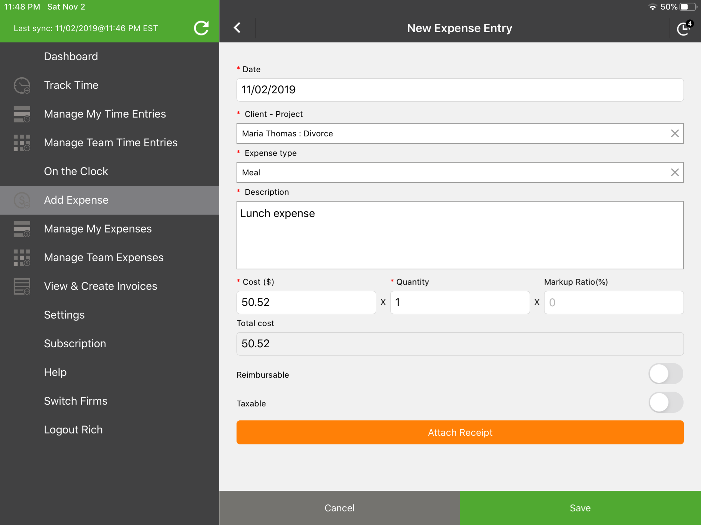 Time and Billing by eBillity screenshot 6