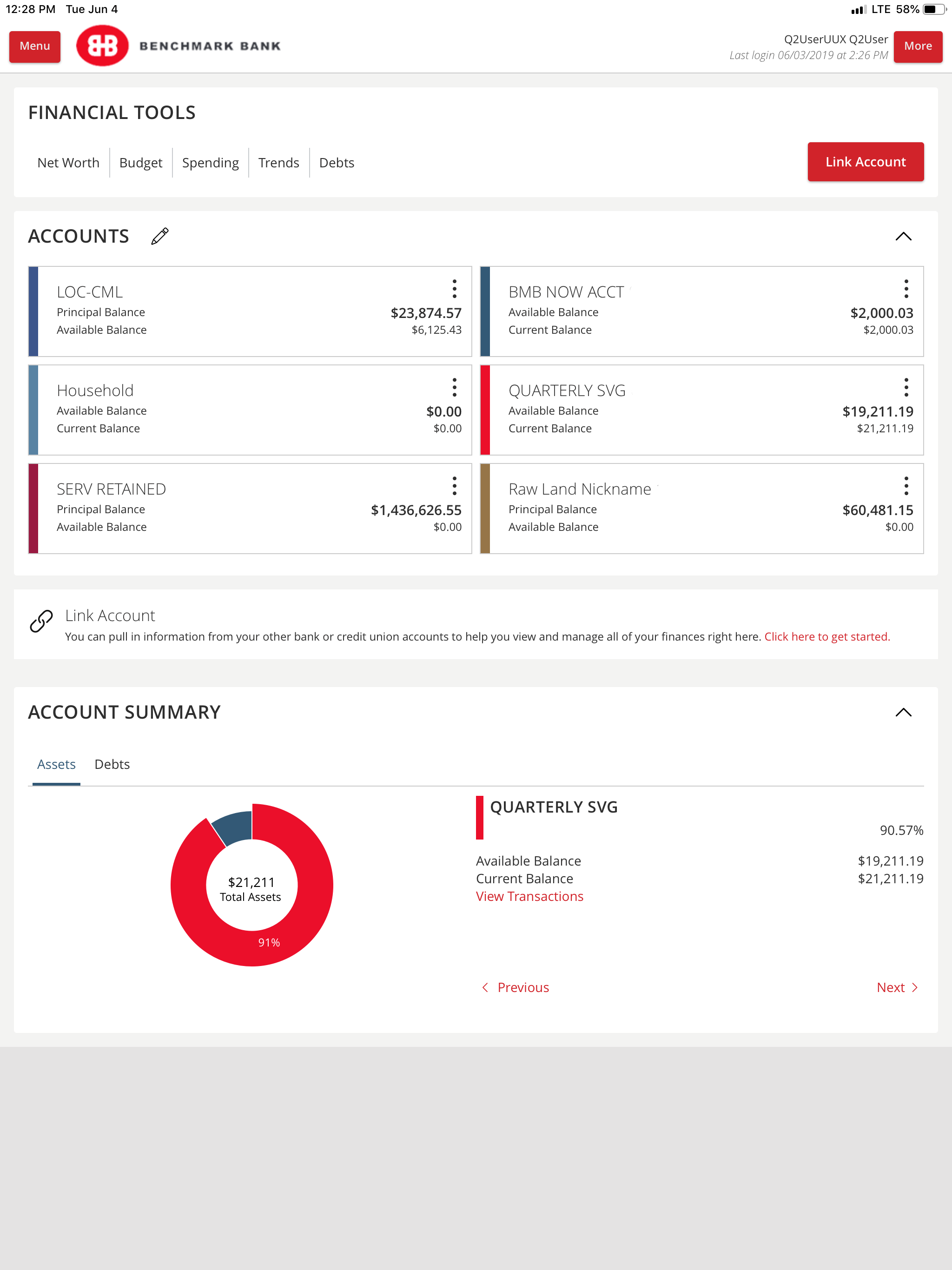 Benchmark Bank eBanking App