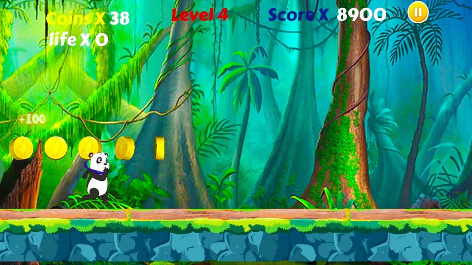 #1. Panda Ninja Run in Jungle (iOS) Podle: MUHAMMAD PARWANA
