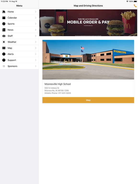 Mooresville Athletics Indiana iPad screenshot 8 - Education app