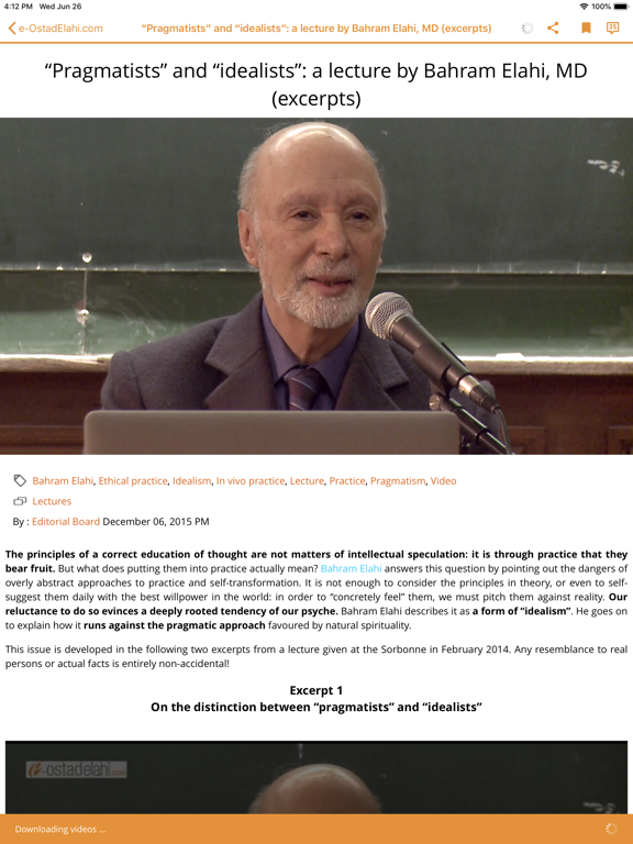 e-OstadElahi.com iPad screenshot 4 - Education app
