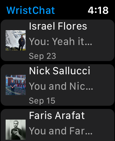 WristChat for Facebook screenshot 8