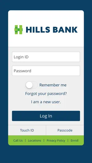 Hills Bank mobile screenshot 1