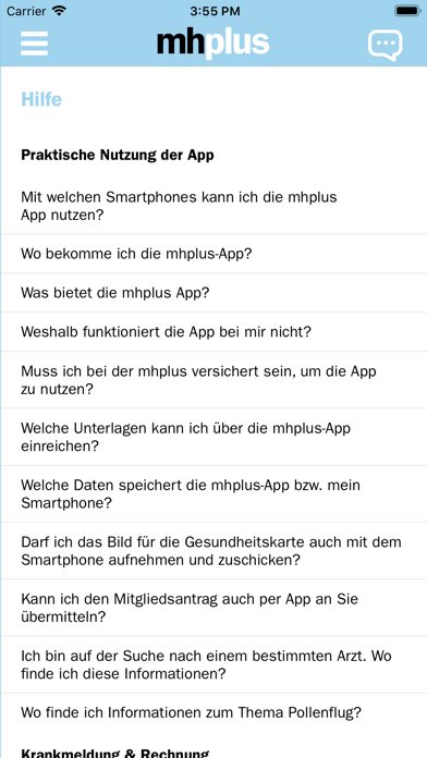 mhplus Krankenkasse Screenshot