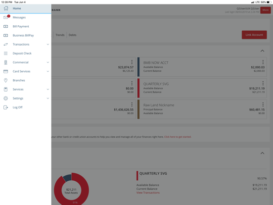 Benchmark Bank eBanking App iPad screenshot 4 - Finance app