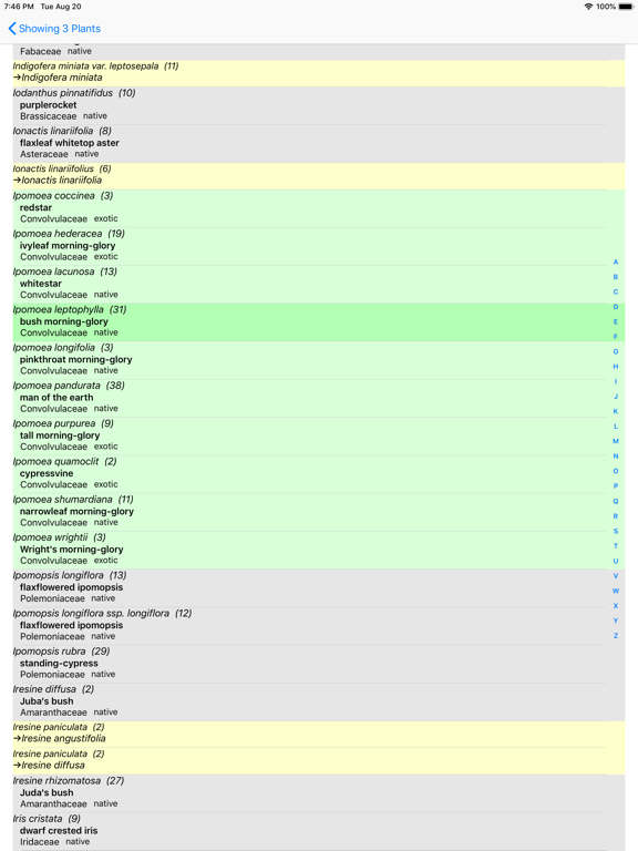 Oklahoma Wildflowers iPad screenshot 8 - Education app
