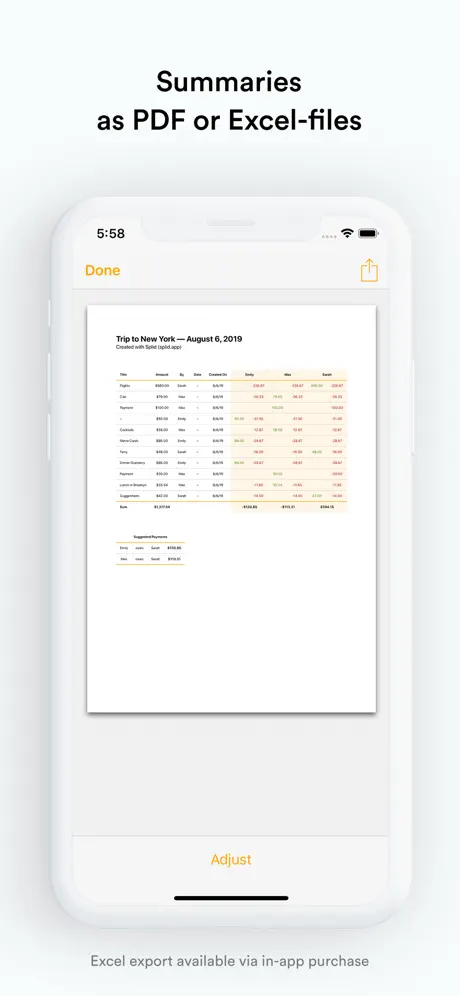 Splid – Split group bills