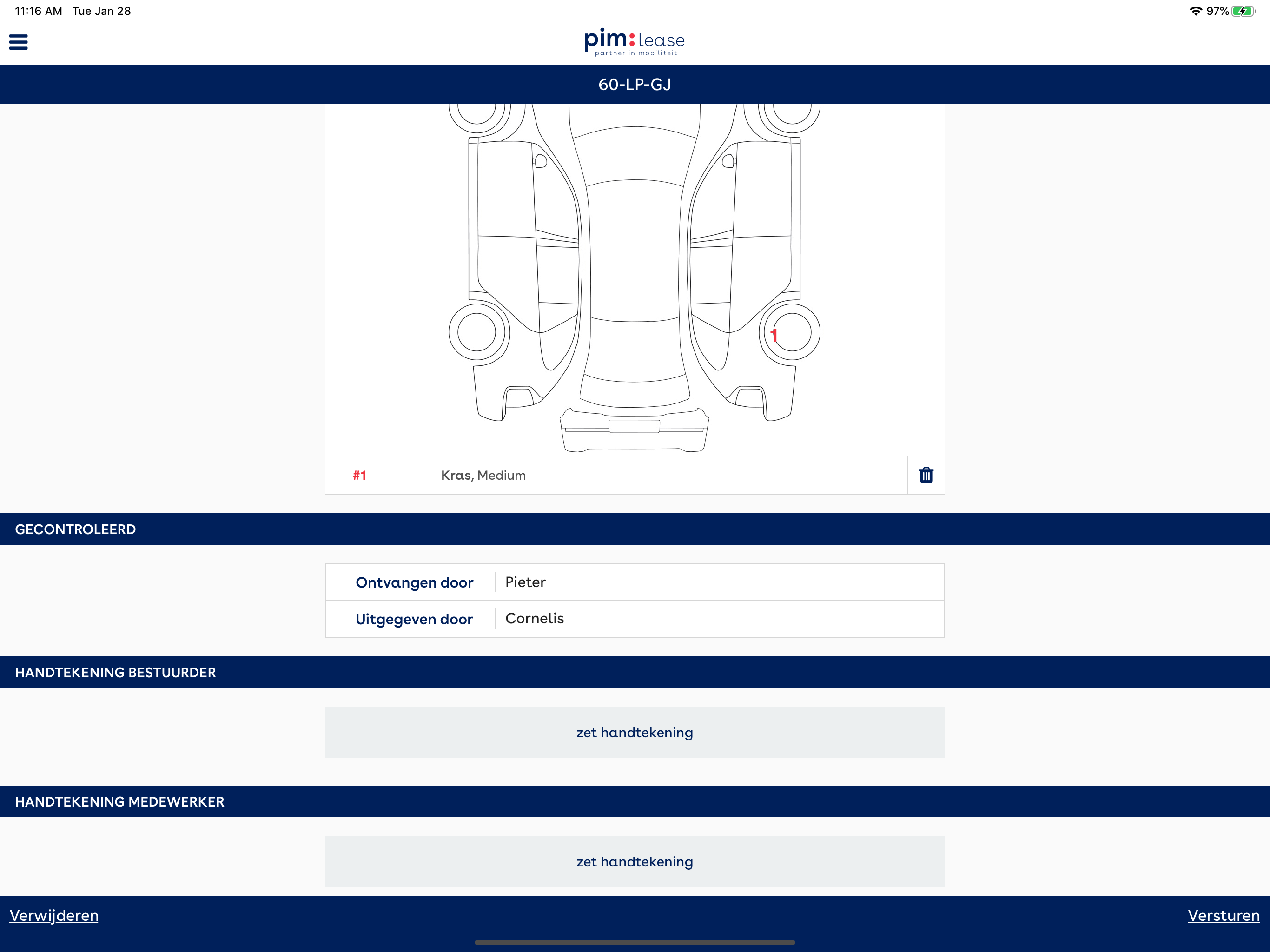 PIM Lease aflevering screenshot 10