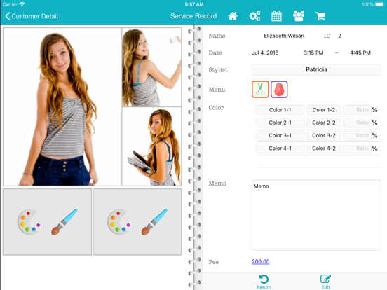 TapStyle for Hair Salon iPad screenshot 4 - Business app