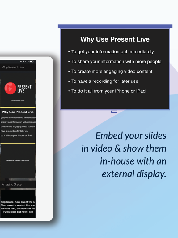Present Live iPad screenshot 2 - Photo & Video app