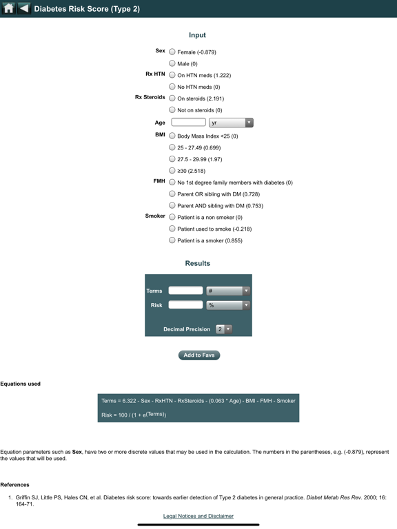 EBMcalc Endocrine iPad screenshot