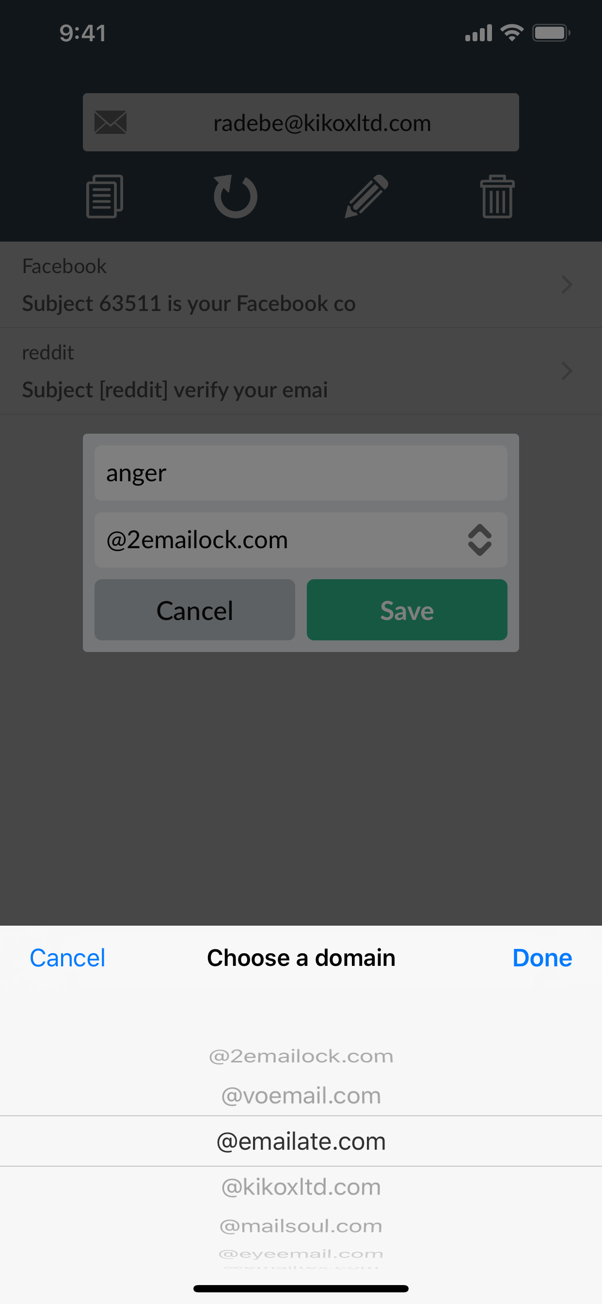 Temp Mail - anonymous email screenshot 2