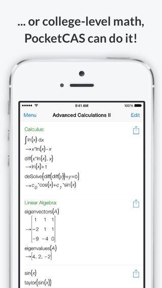 PocketCAS: Mathematics Toolkitのおすすめ画像3