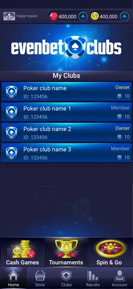 Game screenshot Evenbet Poker Clubs mod apk