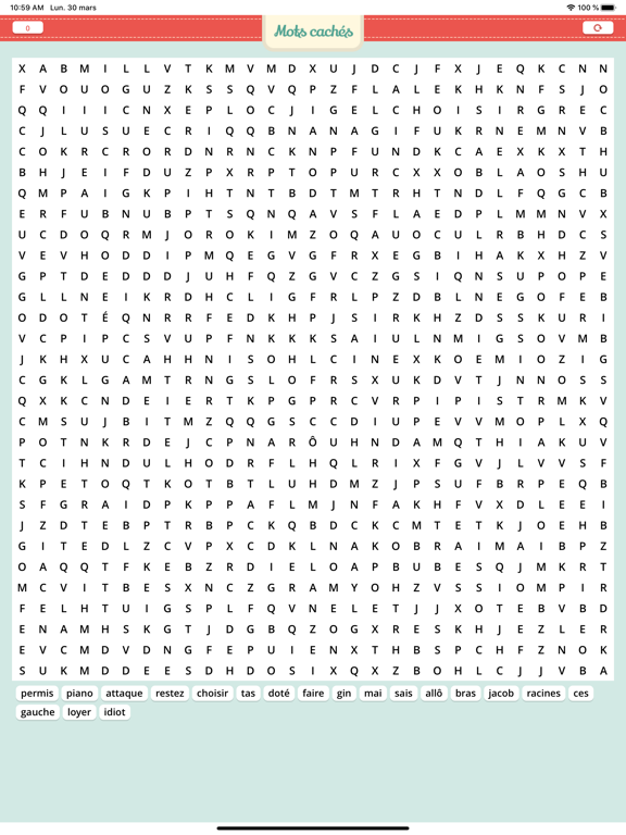 Screenshot #5 pour Mots cachés : Français