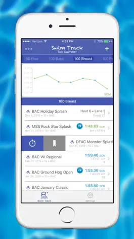 Game screenshot Swim Track - Meet Time apk