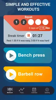 5x5 weight lifting workout iphone screenshot 1